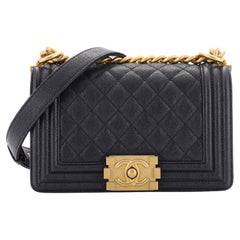 Chanel Boy Flap Bag Quilted Caviar Small