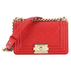 Chanel Boy Flap Bag Quilted Caviar Small