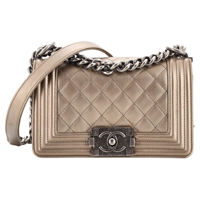 CHANEL BOY MAXI JUMBO BEIGE QUILTED LEATHER BANDOULIERE HANDBAG