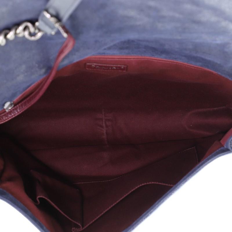 Women's or Men's Chanel Boy Flap Bag Quilted Gentle Iridescent Calfskin XL