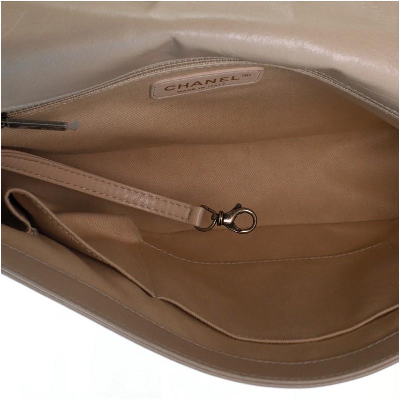 Women's or Men's Chanel Boy Flap Bag Quilted Glazed Calfskin Large