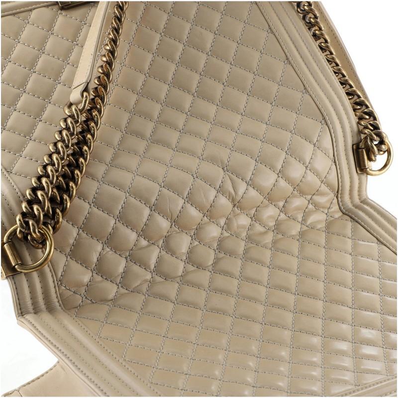 Chanel Boy Flap Bag Quilted Glazed Calfskin Large 3