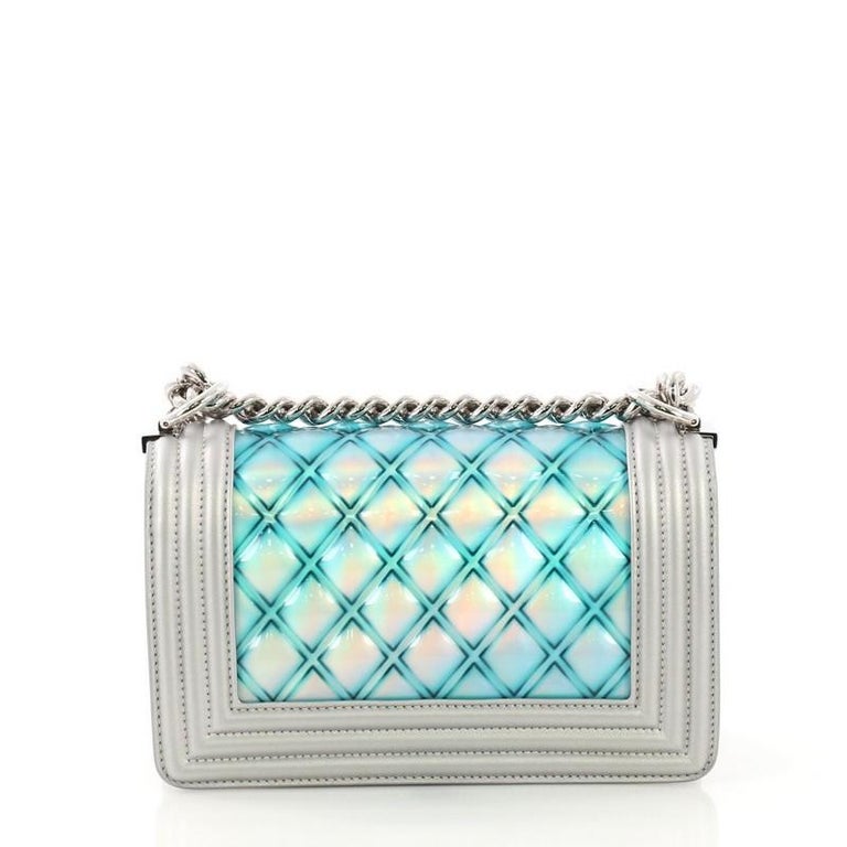 Chanel Boy Flap Bag Quilted Holographic PVC Small at 1stDibs | chanel ...
