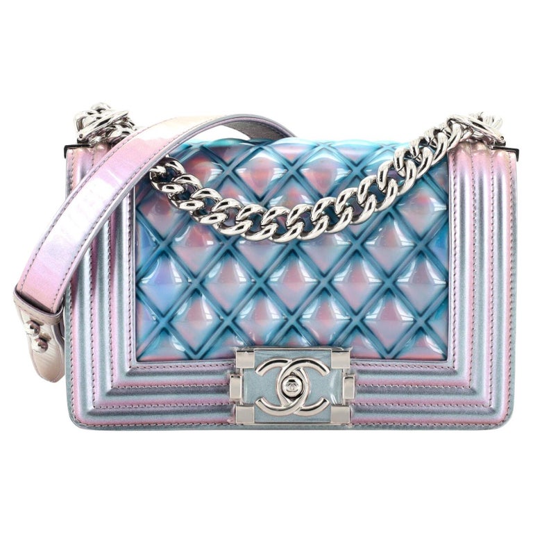Chanel Boy Flap Bag Quilted Holographic PVC Small