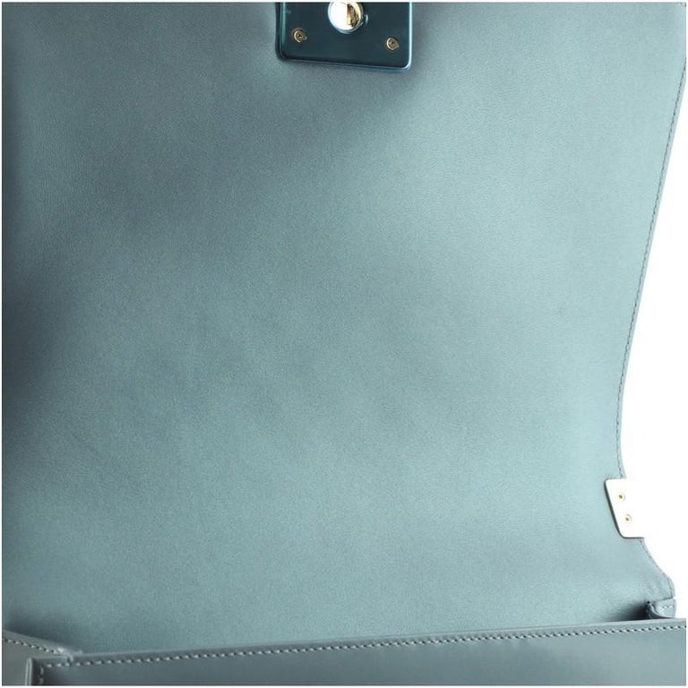 Chanel Boy Flap Bag Quilted Iridescent Glazed Calfskin New Medium