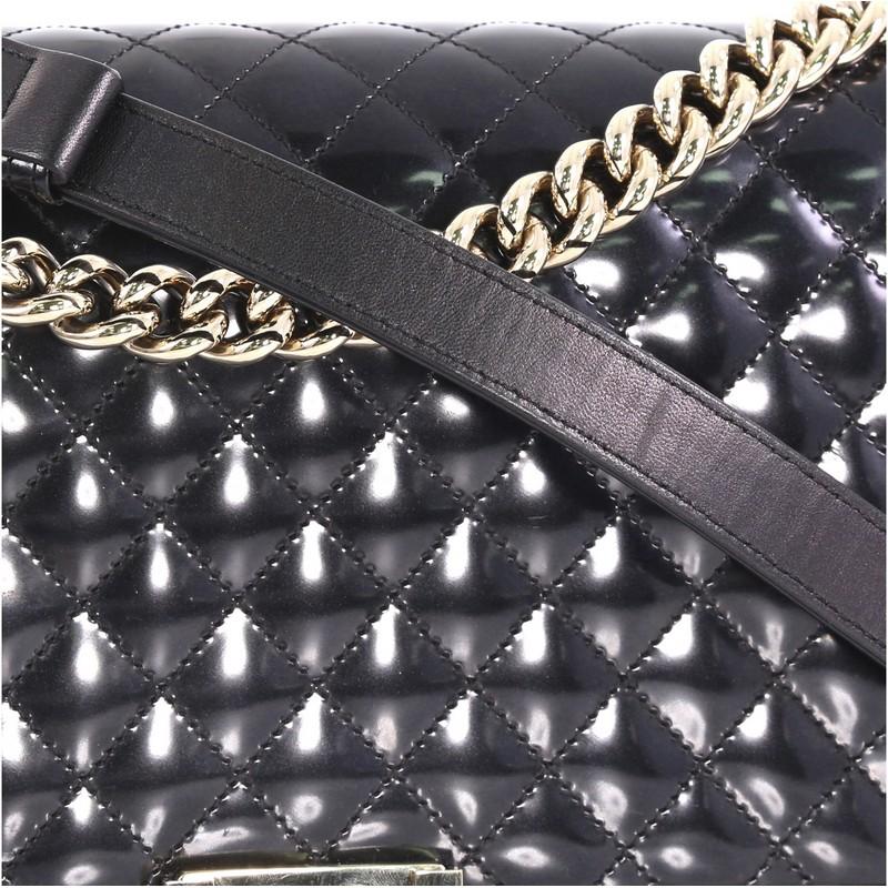 Chanel Boy Flap Bag Quilted Iridescent Glazed Calfskin New Medium 2