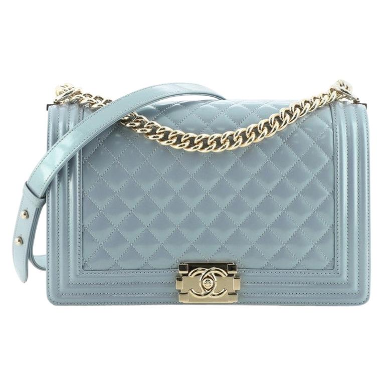 Chanel Boy Flap Bag Quilted Iridescent Glazed Calfskin New Medium At 1Stdibs