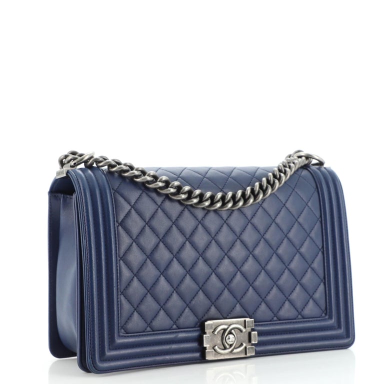 Chanel Boy Flap Bag Quilted Lambskin New Medium at 1stDibs chanel