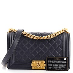 Chanel Boy Flap Bag Quilted Lambskin New Medium