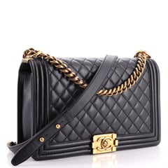 Chanel Boy Flap Bag Quilted Lambskin New Medium
