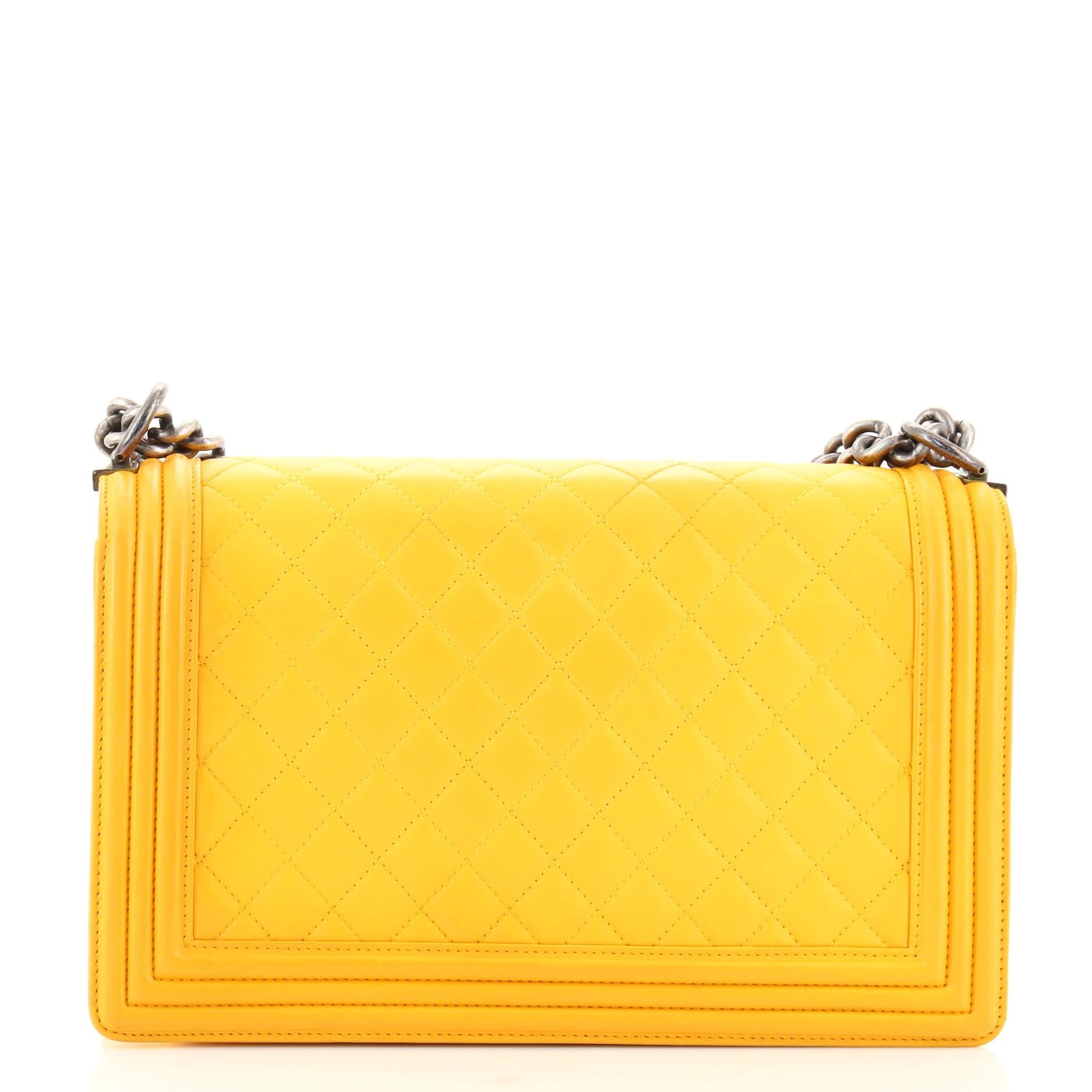 Chanel Boy Flap Bag Quilted Lambskin New Medium at 1stDibs chanel boy bag medium price, chanel