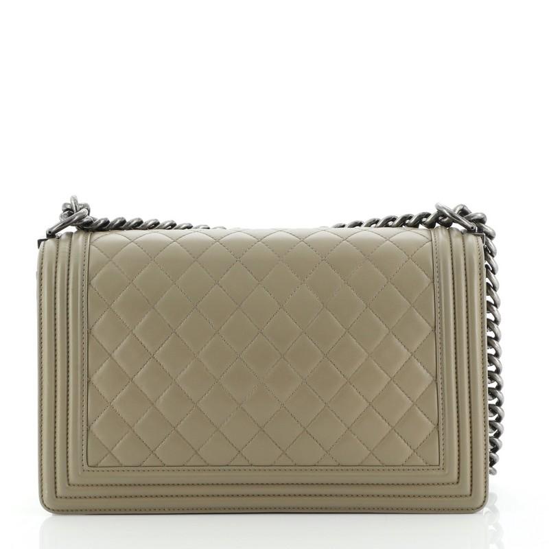 Chanel  Boy Flap Bag Quilted Lambskin New Medium In Fair Condition In NY, NY
