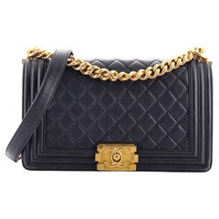 Chanel Boy Flap Bag Quilted Lambskin New Medium