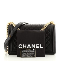 Chanel Boy Flap Bag Quilted Lambskin Old Medium