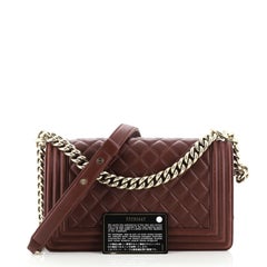 Chanel Boy Flap Bag Quilted Lambskin Old Medium