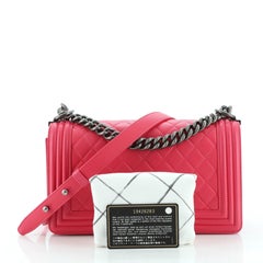 Chanel Boy Flap Bag Quilted Lambskin Old Medium