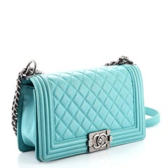 Chanel Boy Flap Bag Quilted Lambskin Old Medium