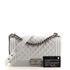 Chanel Boy Flap Bag Quilted Lambskin Old Medium