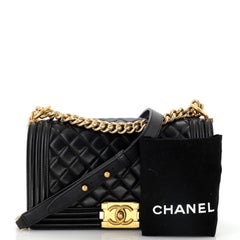 Chanel Boy Flap Bag Quilted Lambskin Old Medium