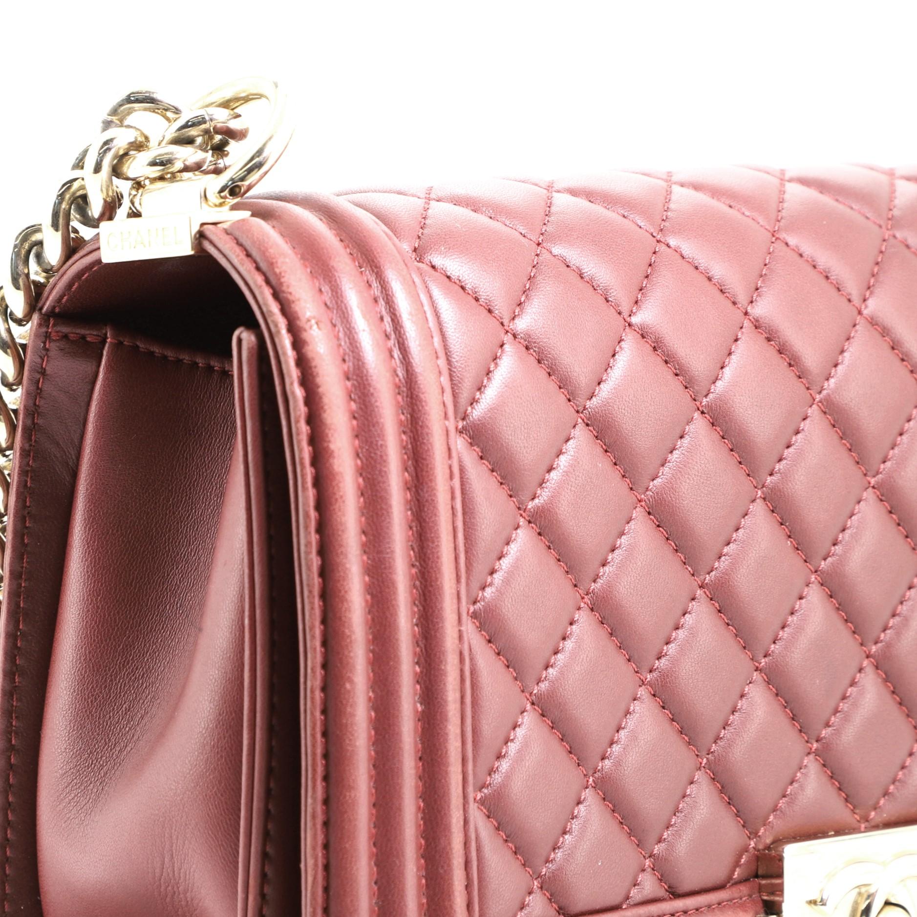 Chanel Boy Flap Bag Quilted Lambskin Old Medium 2