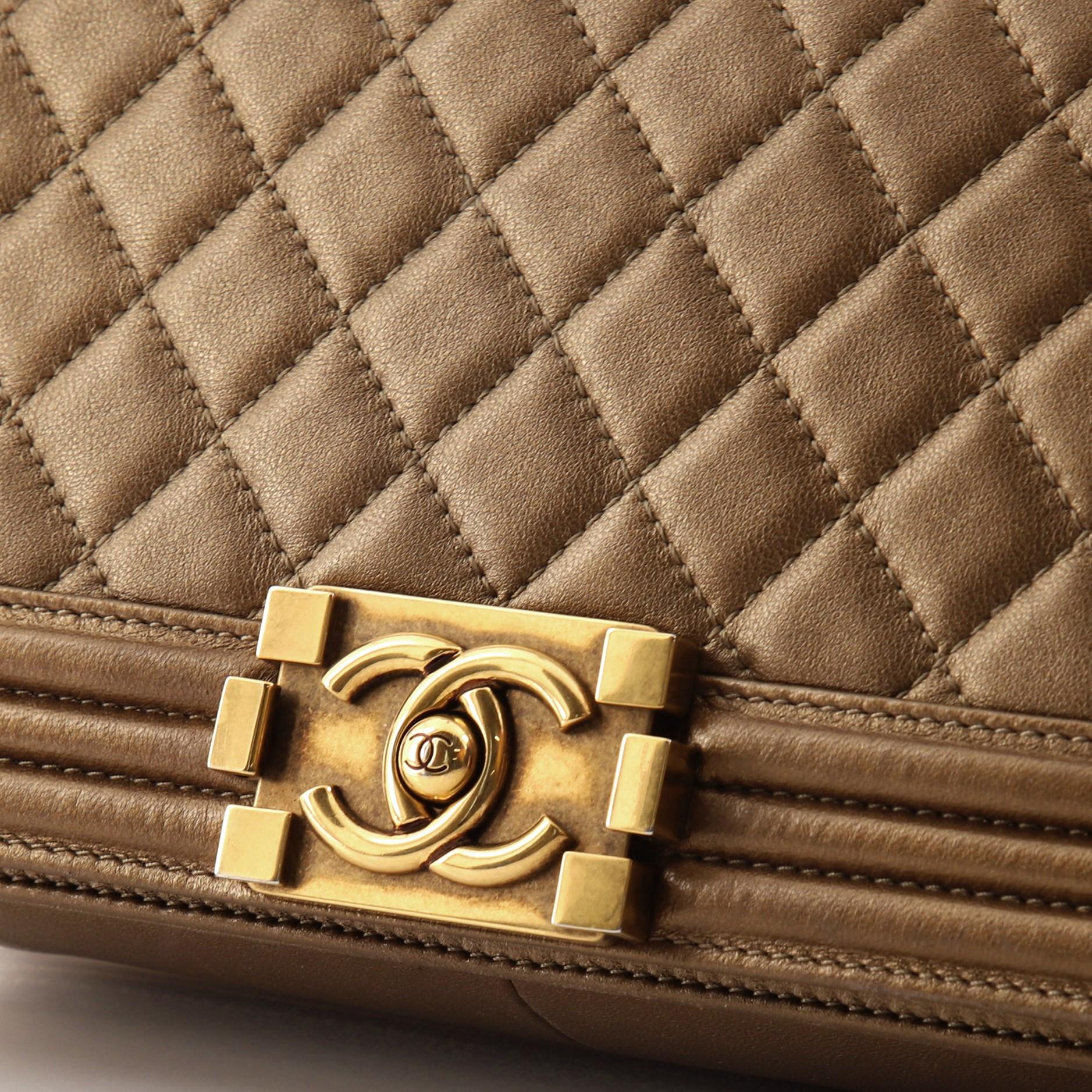 Chanel Boy Flap Bag Quilted Lambskin Old Medium 1