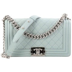 Chanel Boy Flap Bag Quilted Lambskin Old Medium