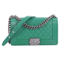 Chanel Boy Flap Bag Quilted Lambskin Old Medium