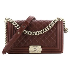 Chanel Boy Flap Bag Quilted Lambskin Old Medium