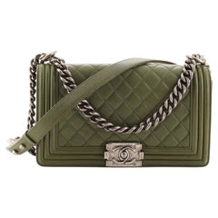 Chanel Boy Flap Bag Quilted Lambskin Old Medium