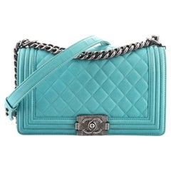 Chanel Boy Flap Bag Quilted Lambskin Old Medium
