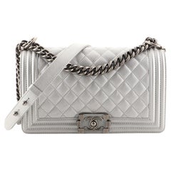 Chanel Boy Flap Bag Quilted Lambskin Old Medium