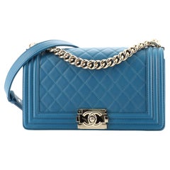 Chanel Boy Flap Bag Quilted Lambskin Old Medium