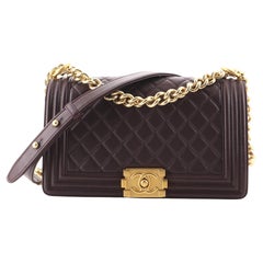 Chanel Boy Flap Bag Quilted Lambskin Old Medium