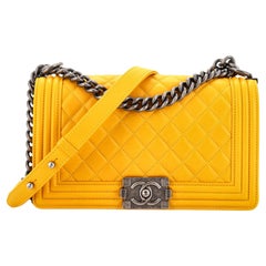 Chanel Boy Flap Bag Quilted Lambskin Old Medium