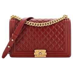 Chanel Boy Flap Bag Quilted Lambskin Old Medium