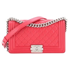 Chanel Boy Flap Bag Quilted Lambskin Old Medium