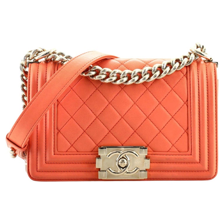 Chanel Boy Flap Bag Quilted Lambskin Small at 1stDibs