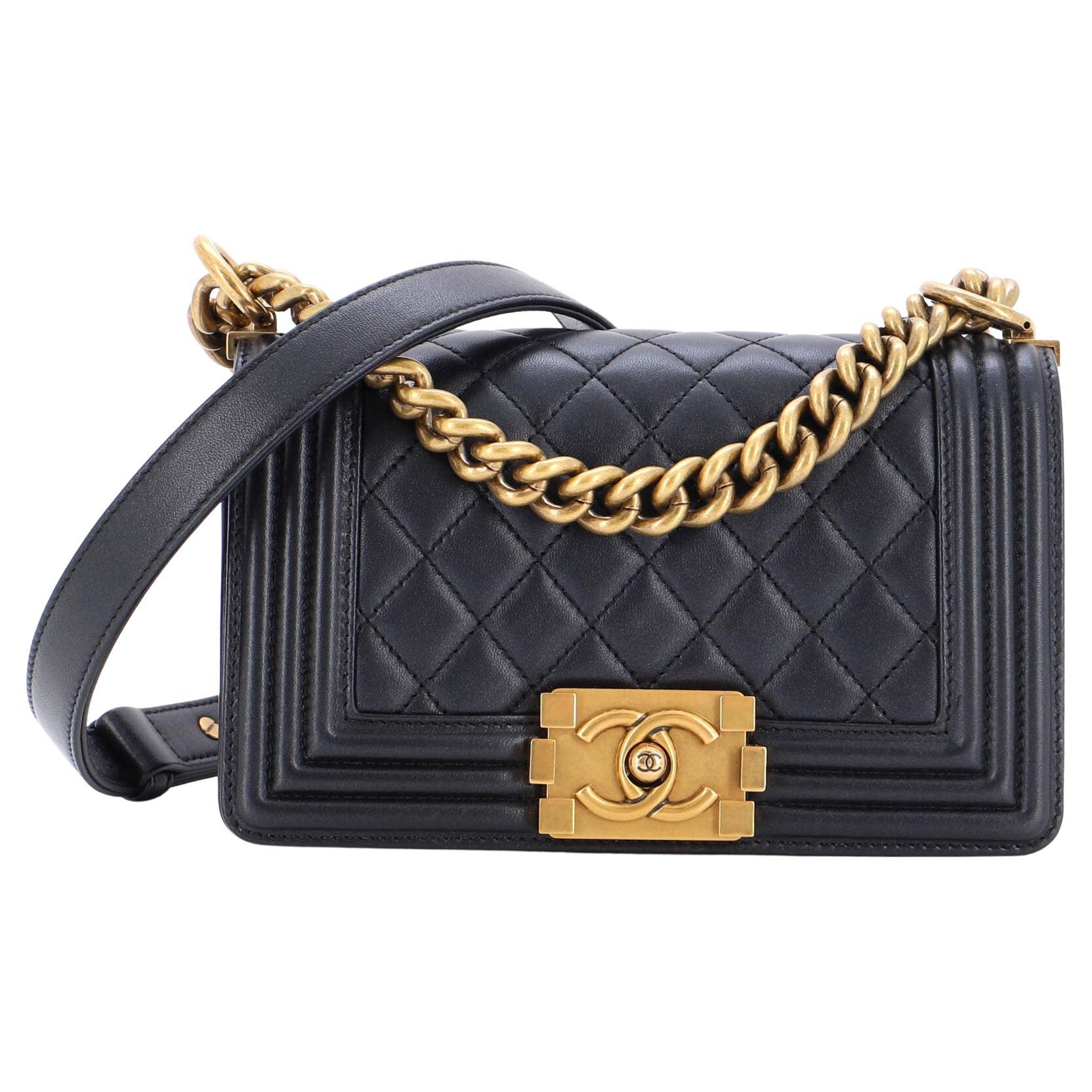 Chanel Boy Flap Bag Quilted Lambskin Small at 1stDibs