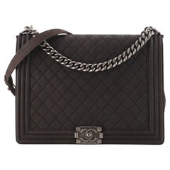 Chanel Boy Flap Bag Quilted Matte Caviar Large