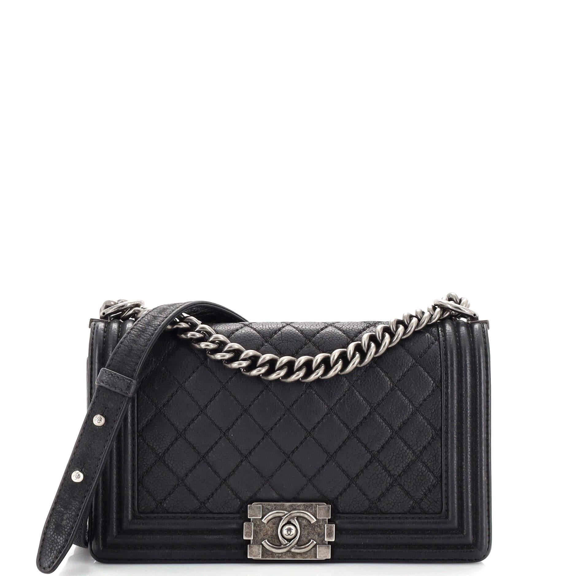 Chanel Black Quilted Calfskin Leather Medium Coco Luxe Top Handle Flap Bag  For Sale at 1stDibs