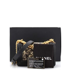 Chanel Boy Flap Bag Quilted Metallic Crumpled Goatskin Small