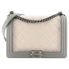 Chanel Boy Flap Bag Quilted Ombre Calfskin Large