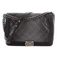 Chanel Boy Flap Bag Quilted Ombre Goatskin Large