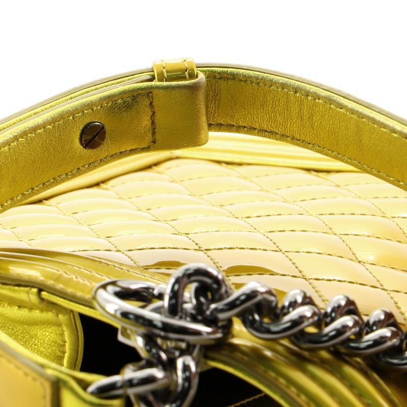Chanel Boy Flap Bag Quilted Patent Small 5