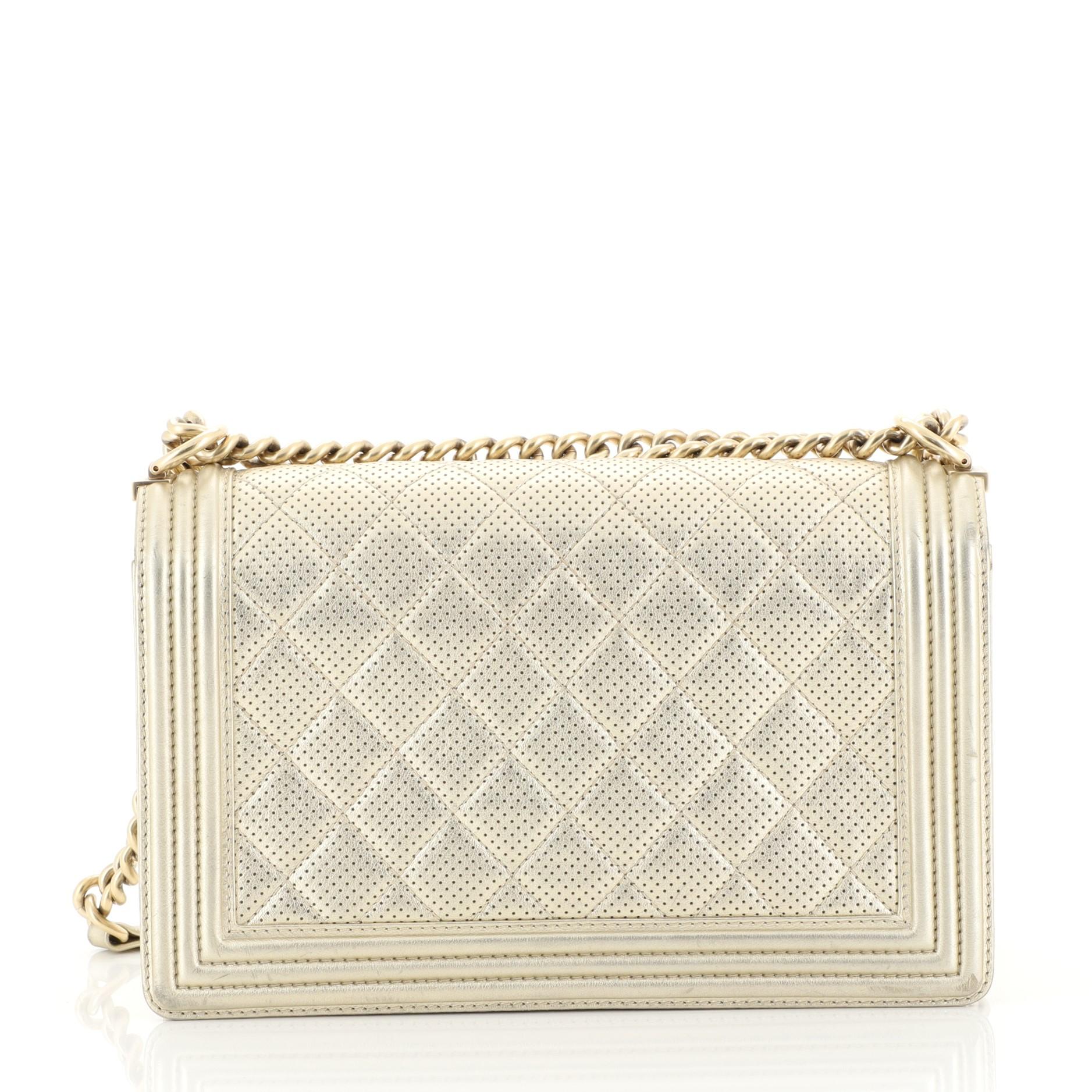 Chanel Boy Flap Bag Quilted Perforated Lambskin New Medium at 1stDibs ...