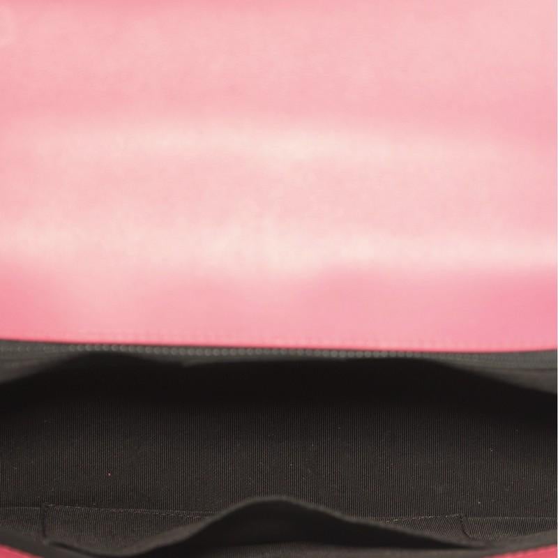 Red Chanel Boy Flap Bag Quilted Plexiglass Patent New Medium