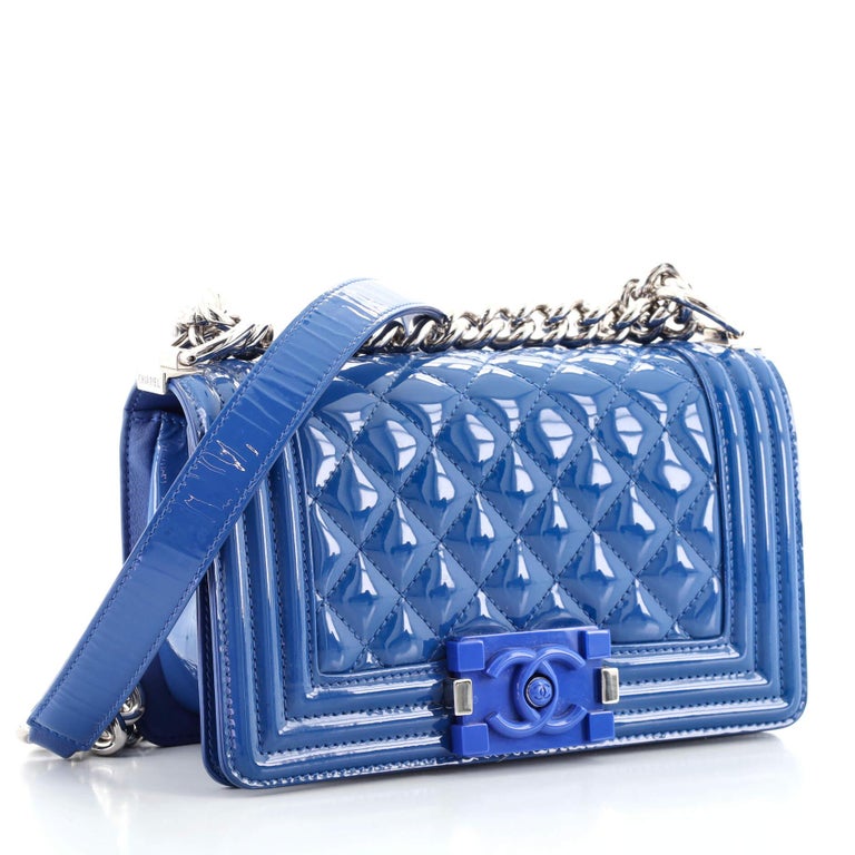 Chanel Boy Flap Bag Quilted Plexiglass Patent Small at 1stDibs