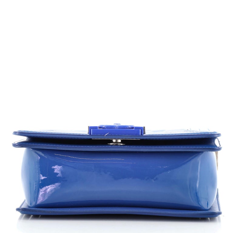 Chanel Boy Flap Bag Quilted Plexiglass Patent Small at 1stDibs
