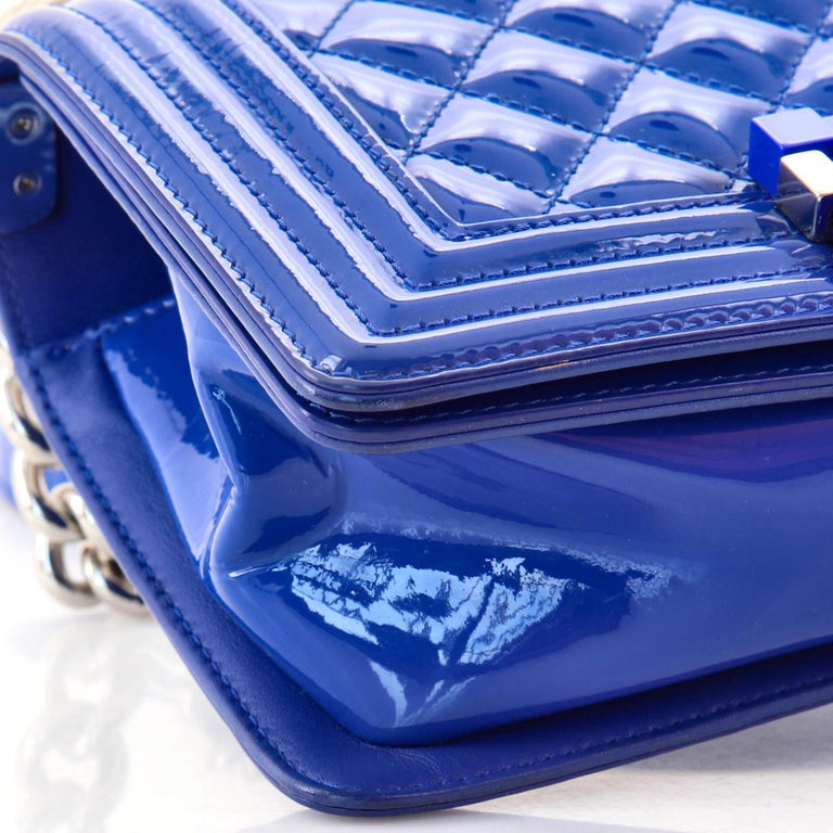 Chanel Boy Flap Bag Quilted Plexiglass Patent Small For Sale at 1stDibs