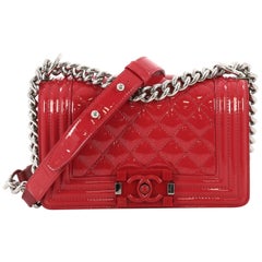 Chanel Boy Flap Bag Quilted Plexiglass Patent Small